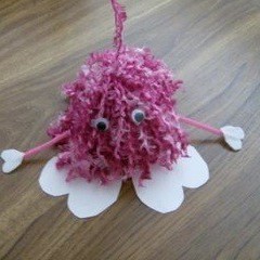 fuzzy yarn love bug 