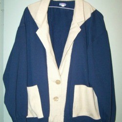 How to Turn a Sweatshirt Into a Jacket - Finished jacket.