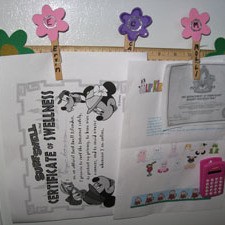 Clothes Pin Paper Organizer 