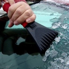 scraping ice on windshield