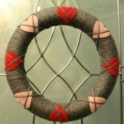 Argyle Heart Wreath