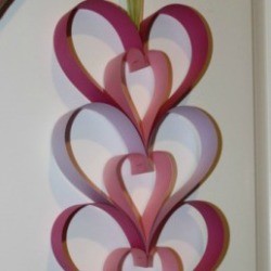 Paper Heart Door Hanger