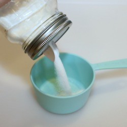 pouring sugar