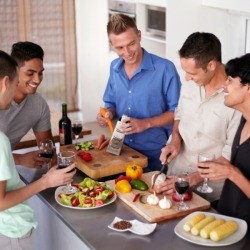 Houseguests Enjoying a Gathering
