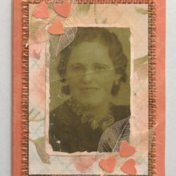 old photo of a woman on the front of a birthday card