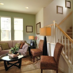 Nicely decorated living room.