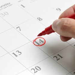 Circling Calendar Date in Red