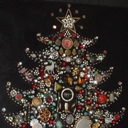 VIntage jewelry tree made by aunt.