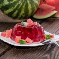 Jello with watermellon