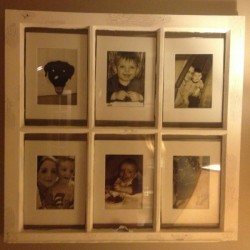 Old Window Panes as Frames - photos of grandchildren