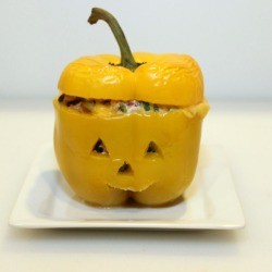 yellow stuffed pepper