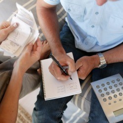 Couple Working on Household Expenses