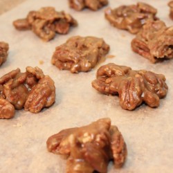 pralines on wax paper