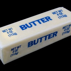 A stick of hard butter.