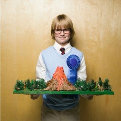 Child with Winning Volcano Science Experiment