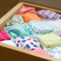 An organized underwear drawer.