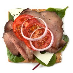 Open Faced Roast Beef Sandwich