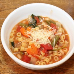 minestrone soup in bowl 1