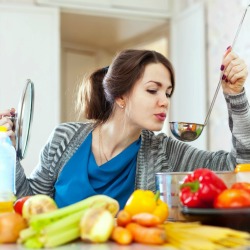 Busy Woman Cooking