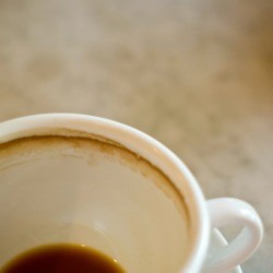 dirty coffee cup