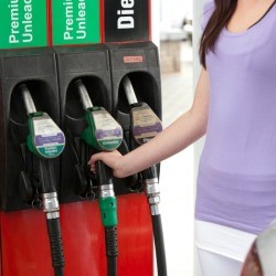 Woman at Gas Station