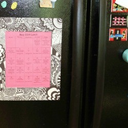 frame on fridge