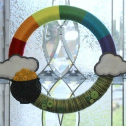 St. Patrick's Day Yarn Wrapped Wreath 