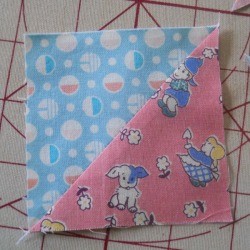 Making Half Square Triangle Quilt Blocks 