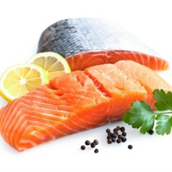 fresh salmon with lemon and herbs