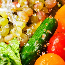 washing fruits and veggies