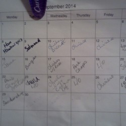 Calendar for Leftovers