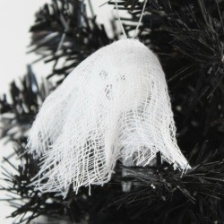 Wooden Bead Ghost Ornament