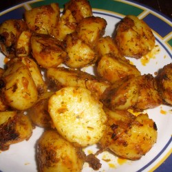 plate of curried potatoes
