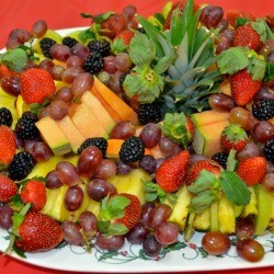 Christmas fruit tray