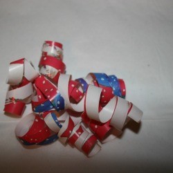 A finished bow from your wrapping paper