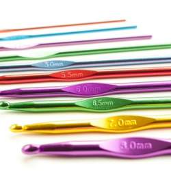 various size crochet hooks