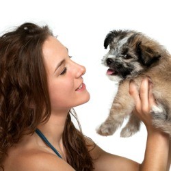 Girl with Puppy