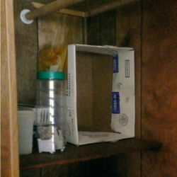 box on shelf