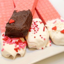 Chocolate Dipped Wafer Cookies