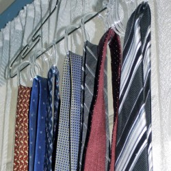 Use Shower Curtain Rings on Hangers
