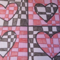 Artwork made from crossed lines.
