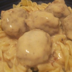 meatballs on pasta