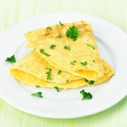 Omelette on a Plate