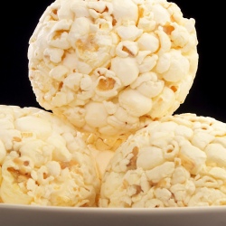stack of popcorn balls