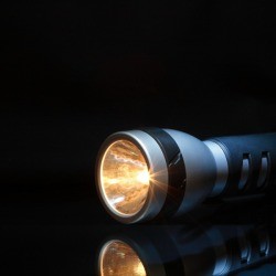 flashlight in the dark