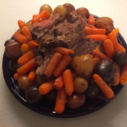 Rib-Eye and Roasted Garlic Vegetables