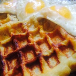 Leftover Mashed Potato Waffles