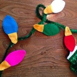 Felt Christmas Light Garland