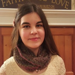 teen wearing scarf