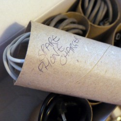 labeled tube for cord/lead
